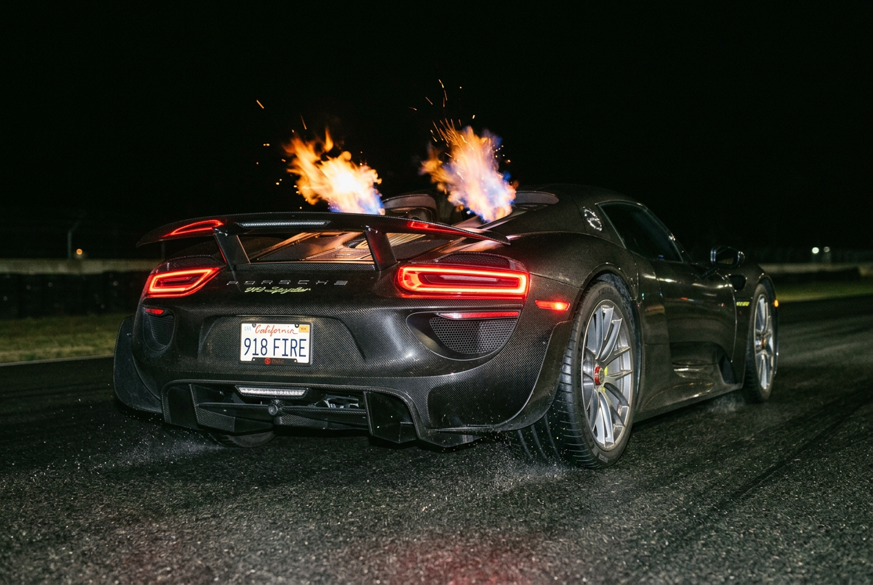 Porsche 918 Tampak Belakang